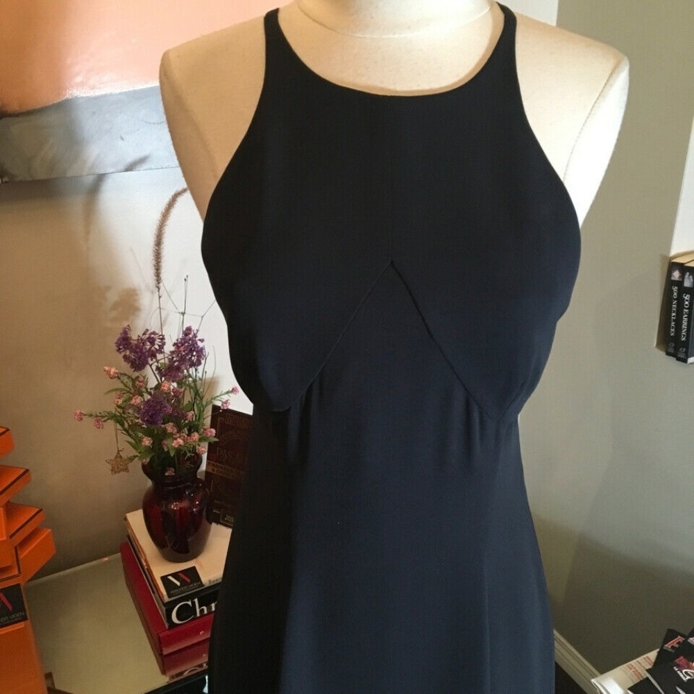 Giorgi Armani Black Silk Evening Gown